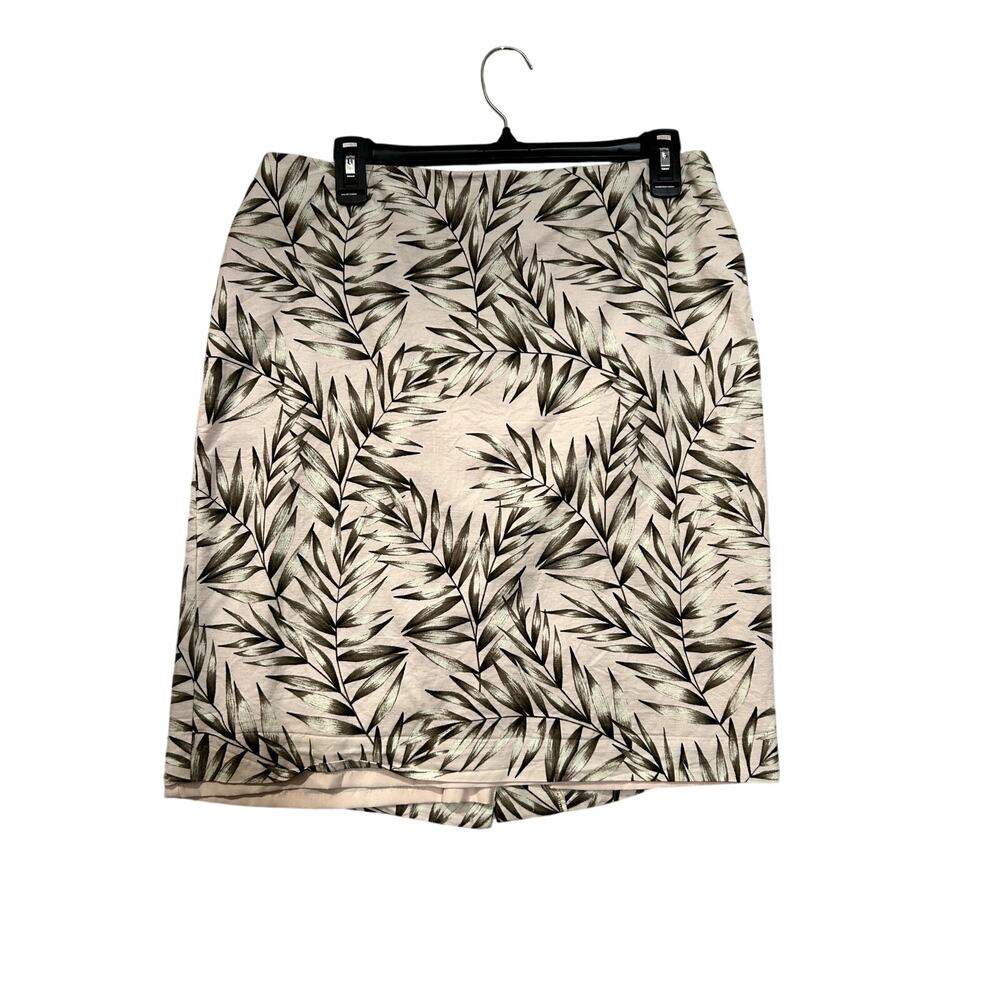 Ann Taylor Leaf Print Pencil Skirt